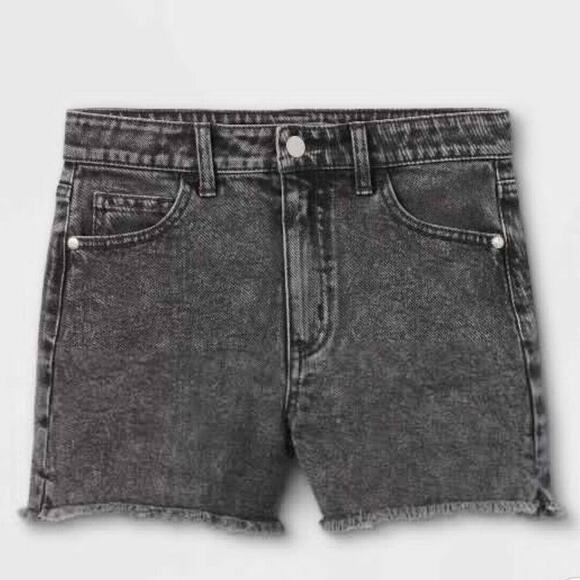 art class A-Line High-Rise Frayed Hems Black Jean Shorts Jrs XXL/18 NEW - Picture 1 of 6